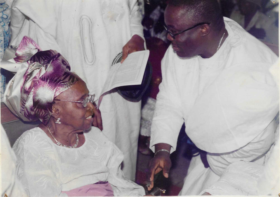 ADEDEJI DOHERTY WITH MAMA HID AWOLOWO IN IKENE