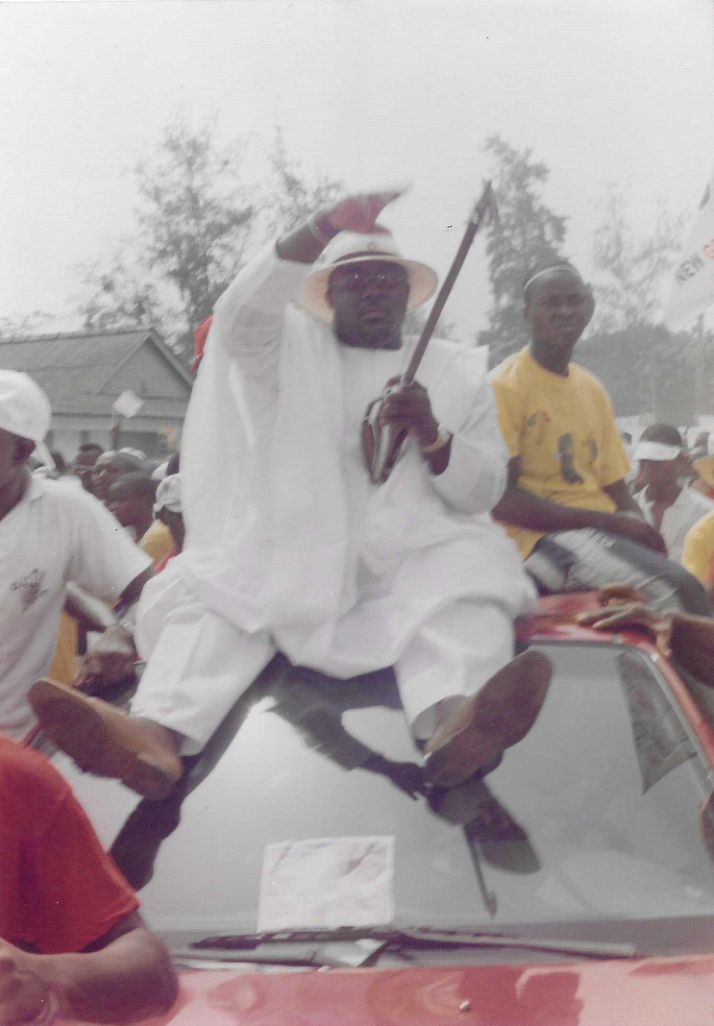 DEJI AT A CAMPAIGN RALLY