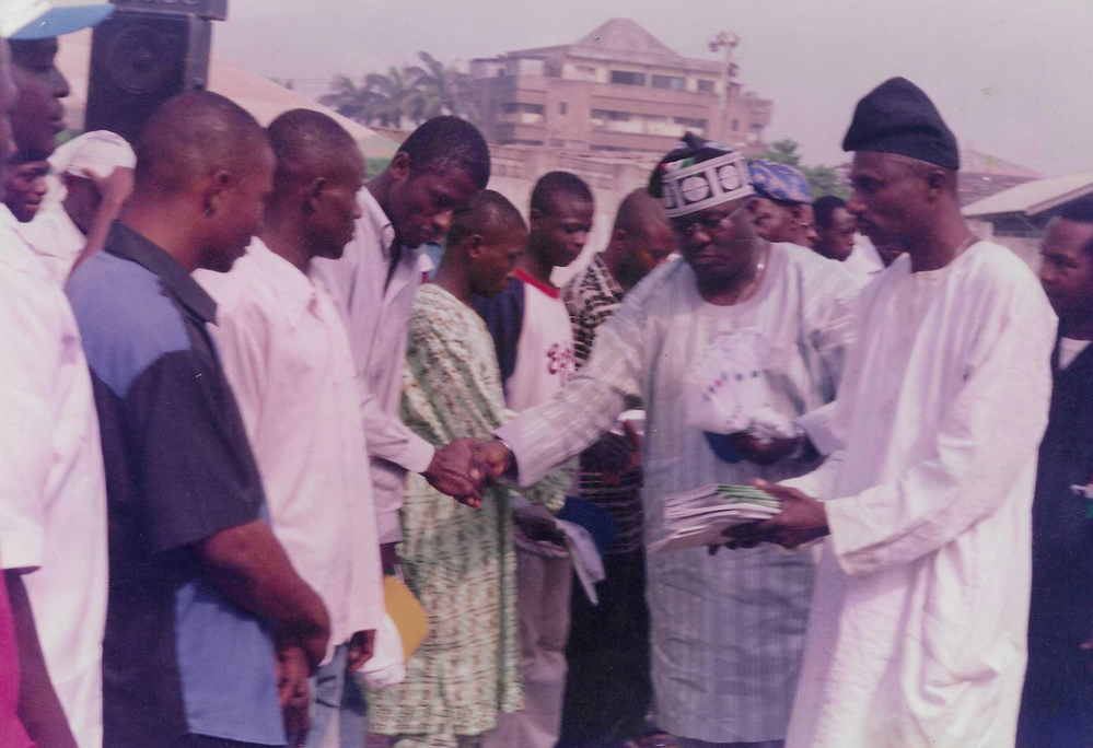 GIVING MATERIALS TO THE YOUTHS FOR COMPUTER TRAINING